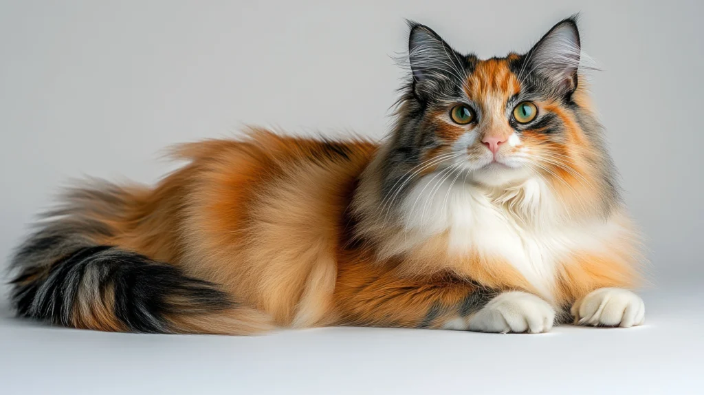 Long Hair Calico Cat