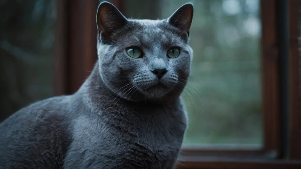 russian blue mix cat